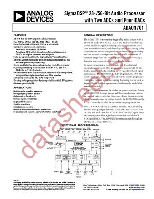 ADAU1701JSTZ datasheet  